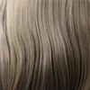 Perucas sintéticas woodftival peruca sintética com franja feminino co's perucas de cabelo longo e reto ombre loiro preto mix cor marrom escuro