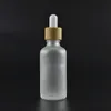 Dhgate 5 ml 10 ml 15 ml 20 ml 30 ml 50 ml 100 ml frostat klart glas parfymoljeflaskor med bambu trä lock Boston runda glas serum olje dispenser flaska fritt fartyg