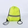 Saco de mochila de cordão com faixa reflexiva cinch sack mochila para escola ioga esporte ginásio viajar rrd13124