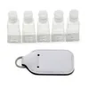 20pcs Party Favor Sublimatie Lege Sleutelhanger 30ml Hand Fles Case DIY Effen Witte Kleur Neopreen parfumflesjes Tas houder