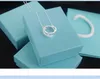 2020 new available stainless steel thin chian with gold rose gold silver heart rings Pendant Necklaces with blue box and dastbag246B