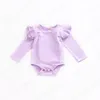 Baby Fly sleeve romper INS ruffler Jumpsuits 2020 new Boutique kids Climbing clothes 8 colors