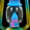 8.8" colorful barn lantern water pipe smoking bongs dab rigs glass and silicone pipes tobacco oil rig cigarette holder wax burner