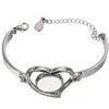 Moda sublimação em branco DIY Corrente de links Bracelets Transferência de impressão Silver Love Designer Jóias de pulseira para Ação de Graças Dia dos Namorados Mulheres Presente
