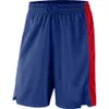 Short de basket Bleu Blanc Vintage Pantalon respirant Pantalon de survêtement Short classique City Stitched