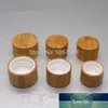 30pcs 20/24/28R 410 Bamboo Screw Cap Lid For Plastic Cosmetic Liquid Bottles Makeup Refillable Containers