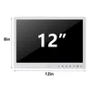 Frame di foto digitale da 12 pollici HD Frame di movimento LED con telaio LED con musica mp3 mp3 mp4 wireless telecomanda