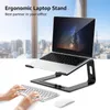 Stojak do laptopa, odpinany stojak komputerowy, ergonomiczny aluminiowy laptop stojak na biurko, uchwyt notatnika laptopa kompatybilny z Macbook Pro Air (czarny)