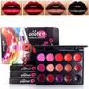 Lip Gloss Lipsticks Palette Waterproof Long Lasting Pigment Gothic Style Black Purple 15 Color Makeup9093208