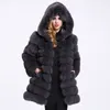 black mink fur jackets women
