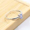 Hotsale 4 * 6 mm real for engagement solid 925 silver tanzanite ring romantic gift Y200321