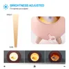 Novely LED Night Light Touch Dimming Cat Lamp USB Rechargeable Table Lamps Atmosphere Bedroom Bedside Decoration Gift Lights