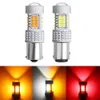 New 1X Car Interior Led Lights 1156 Ba15s 1157 P21/5W Auto Turn Signal Lamps T20 7443 W21/5w T25 3157 Two-Colors Vehicle Diode Bulbs