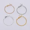 10st 20 25 30 40 50mm Gold Circle Round Hoop Earrings Hooks Earring Fynd f￶r DIY -smycken Tillbeh￶r Tillbeh￶r HJLYVG