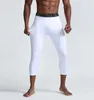 Nuevos pantalones de compresión 3/4 Fitness Pantalones para correr de secado rápido Hombres Pantalones deportivos Leggings Pantalón para correr jogging Gym Leggings talla S-XXL