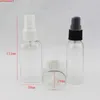 Bouteille de parfum de voyage en plastique ovale transparente de 55 ml avec pulvérisateur de brouillard Récipient vide rechargeable pour l'emballage de cosmétiques de haute qualité