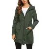 Impermeabile lungo da donna Cappuccio antivento impermeabile da donna Cappotto antipioggia sottile Poncho Giacche Donna Chubasqueros Mujer Capa De Chuva1