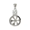 Hopearl Jewelry Pendant Settings Cubic Zirconia 925 Sterling Silver Industingsペンダント3ピース2932724
