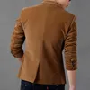 2020 Men039s Chaqueta Ropa de marca Abrigo casual Blazer Hombres Chaqueta ajustada Hombres Vestido de novia de pana Tallas grandes Un solo botón Su4558210