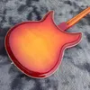 Anpassad 6/12 String Electric Gitarr Ricken 381 Flamed Maple Top