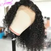 13X4 Kurzhaar-Bob-Perücke, verworrene Locken, vorgezupft, synthetische Lace-Front-Perücke, 150 % Dichte, 16 Zoll, Afro-Jerry-Curl, cheveux humain