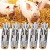 5 st Rostfritt stål Gris nippel Automatisk boskap Användbar Silver Tone Sheep Waterer Drinker Högkvalitativ Pig Drink Bowl