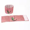 New Christmas Themme 8 Row Diamond tovagliolo anello tovagliolo fibbia pupazzo di neve albero di Natale campana decorazione maglia diamante anello tovagliolo