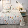 1 PC cama de leito de algodão flat folha queen size flor impresso cama pastoral lenço único folha superior (sem fronha) Algodão Bedclothes 201113