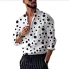 Fashion-2021 Primavera Digital Impresso Camisa Mens Moda Bohemian Camisas Homme Designer V Pescoço Tops Casuais Mens Lapel Camisas