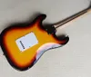 Tobacco Sunburst 6 Struny Gitara elektryczna z pickupami SSS, Roodewood Fretboard, White PickGuard, można dostosować