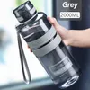 1L 1.5L 2L Sports Water Bottle Large Capacity Fitness Outdoor Eco-Friendly Plastic Portable 500ml Shaker A Free 220217