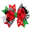 Baby Girls Christmas hairpins dovetail Barrettes bow with clip children snowflake Dot stripe hair accessories Bowknot Hair clips K6535001