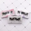 Atacado natural cílios de vison 3D Eyelashes 100% Handmade Eyesh Extension com etiqueta particular Embalagem de papel macio caixas de mármore