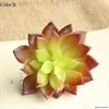 2021 새로운 1PC 인공 식물 가짜 즙이 많은 연꽃 꽃 사무실 정원 장식 DIY succulents 공장 가정 장식