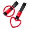 Car Styling Round Heart Pendant JDM Bus Handle Tsurikawa Ring Charm Strap Rear Bumper Warning Pendant Auto Accessories