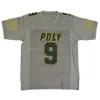 Personnalisé # 9 JuJu Smith-Schuster High School Football Jersey Cousu Vert Blanc Gris Taille S-4XL Top Qualité