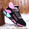 SKHEK Winter Children's Plush Shoes Girls Sneakers PU Breathable 6 Kids Boots Soft-Sole Anti-slip Girl Students 10-Year-Old 210329