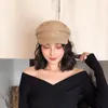 Berets Boinas Para Mujer Czapka Zimowa Female Korean Casual All-match Flat-top Breathable Linen Navy Hat Gorras Planas Hut Damen Chapeu