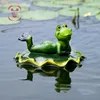 Résine flottant grenouilles Statue créative grenouille Sculpture extérieur jardin étang décoratif maison aquarium jardin décor bureau ornement T20018556460