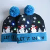 BeanieSkull Caps 2021 Novelty LED Lightup Knitted Beanies Hat Party Decoration Xmas Christmas Hats For Men Women Girls Boys Ligh903271829