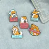 Animais bonitos dos desenhos animados Enamel Pins Vário Tipo Personagem Doce Hamster Hamster Akita Fox Broches para Lapela Pins Camiseta Roupas