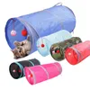 50x25 CM CAT TOY 7 Цвет Смешные туннельные 2 отверстия Трубы Шарики Складные Морнжевые Котенок Игрушки Щенок Play Play