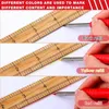 Lápis de carpinteiro sólido conjunto com 7 lidera ferramentas manuais, apontador embutido, ferramenta de marcação de marcador de marcador de lápis mecânico de buraco profundo