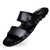 Sapatos de verão Sandal Alta Qualidade Homens Deslize em Couro Beach Slippers Plataforma Black Masculino Borracha Sandálias Sapatos J3ea #