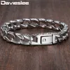 Mens Pulseira Corrente 316L Corrida de Aço Inoxidável Chains Cupan Correntes Braceletes para Homens Davieslee Moda Atacado Jóias 11mm DLHB30 J1211