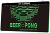 LS0666 Beer Pong Get Your Balls Nat 3D Graveren LED Light Sign Groothandel Retail