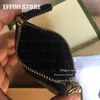 Nyaste designer Kreditkortshållare Mini Wallet Case Bags Zipper Coin Purse Fashion Luxury äkta läder Kvinnor och män Korthållare246K