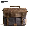 حقائب MyBrandoriginal Messenger Bag Men Canvas Handbags Vintage Totes Satchels Leather Facs Emplase Counter B071