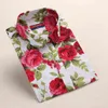 Dioufond New Floral Long Sleeve Vintage Blouse Cherry Turn Down Collar Shirt Blusas Feminino Ladies Blouses Womens Tops Fashion H1230