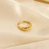 Anello per croissant grosso in acciaio inossidabile 316l per accessori regalo impermeabili in metallo moda 18k da donna